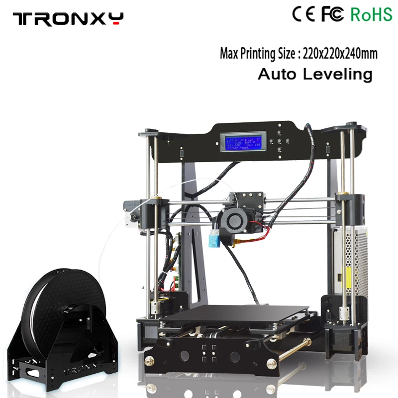 Большой размер 3d принтер Reprap DIY сборка 3d принтер комплект 220x220x240 мм с бесплатной 1 рулонной нитью 8 Гб sd-карта ЖК-видео подарок