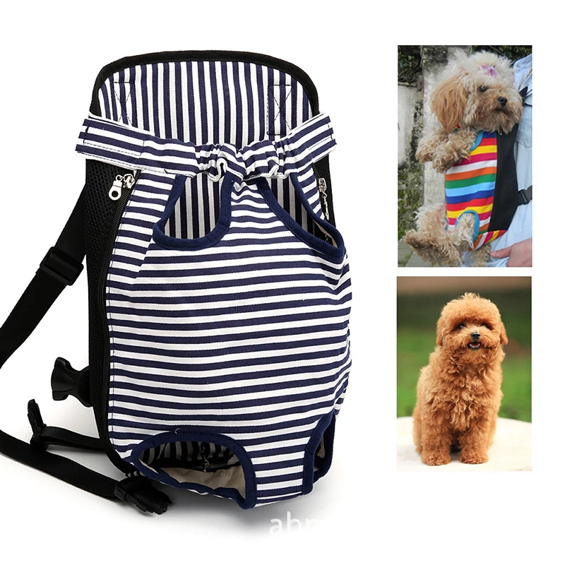 New Stripe Pet Shoulder Carrier Bags For Small Dog Fashion Outdoor Pet