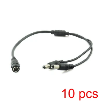 

10x DC Power 1 Female to 2 Male 5.5x2.1mm Plug Cable Splitter Adapter for CCTV
