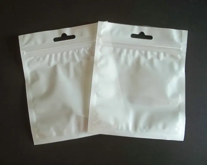

100pcs/lot 10*12cm Clear White Zipper Plastic poly PP Retail package Bag,For Electronic Accessories hang hole Packaging Bags