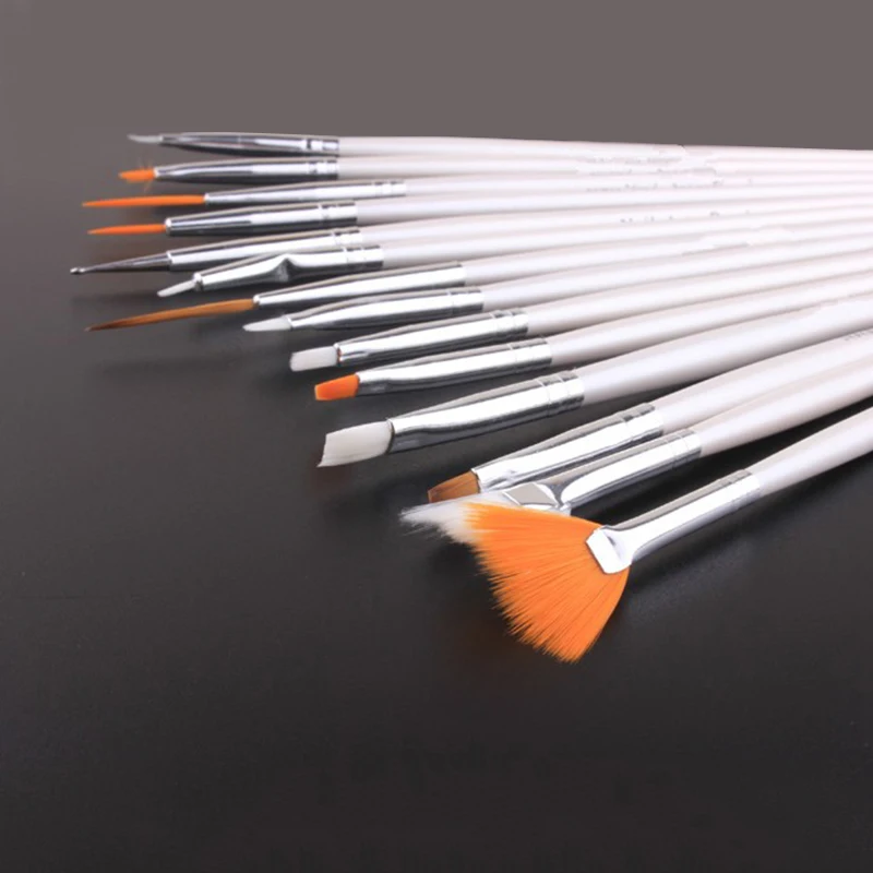 Buy 15PCS White Nail Brushes Set Polymer Clay Art