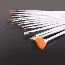 15PCS Bianco Unghie, Spazzole E Pennelli Argilla Polimerica Set Pittura di Arte Della Penna Della Spazzola Per Il Gel Per Unghie Manicure Unghie Artistiche Che Punteggia L'insieme di Spazzola Fai Da Te Unghie, Prodotti E Attrezzi