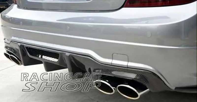 V style sedan carbon fiber rear diffuser for Mercedes BENZ W204 C63 coupe C250 C300 C350 AMG SPORT BUMPER 2012-2014