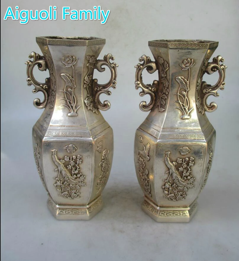 Collectible 1 Pair Of Chinese Ming Qing Dynasty Decorated Old