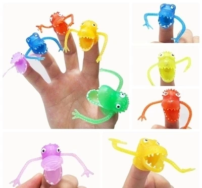 

3 pcs/bag Hot sale Dinosaur Finger Puppet interesting Toys for Telling Stories Halloween kids Funny Gift Party Role Play