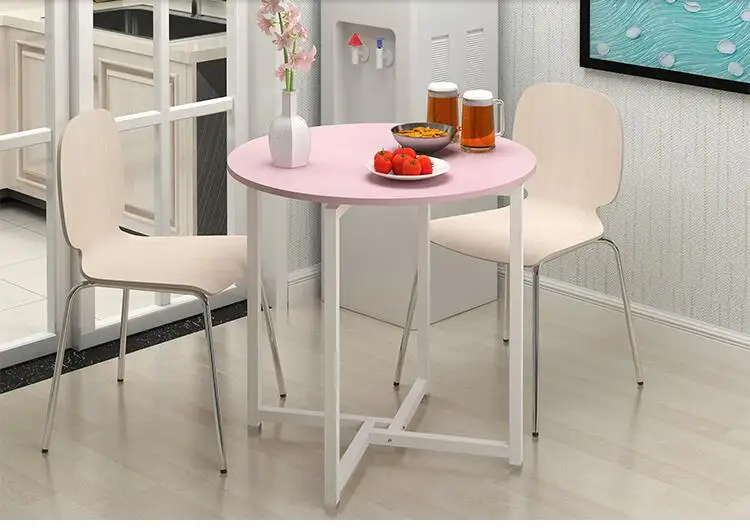 80*80*75CM Round Modern Dining Table Living Room Coffee Table Sofa Side Tea Table