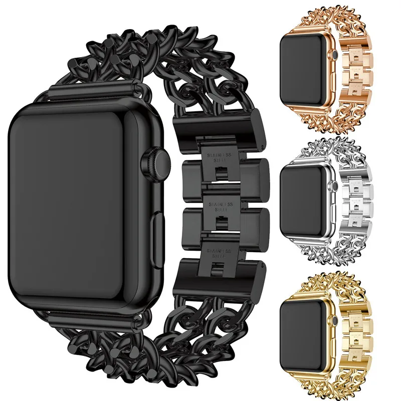 Чехол для Apple Watch 44 42 38 42 мм чехол ремешок для Iwatch серия 5 4 3 2 1 браслет из цинкового сплава ремешок для часов Изменяемая длина