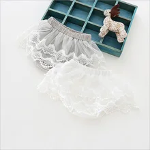 Детские штаны кружевные шорты для девочек леггинсы для малышей штаны для маленьких девочек хлопковые брюки Одежда для младенцев