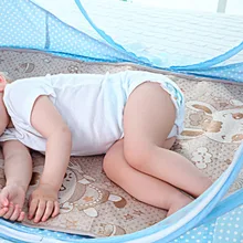 Портативная детская складная кроватка кровать с противомоскитной сеткой для сна, дорожная палатка для детей 0-18 месяцев, YH-17