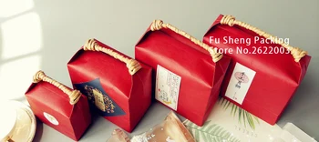 

Red kraft paper bag packing candy Bisscuits pastry Baking tea dryfood bag gift Packing bag100pcs/lot