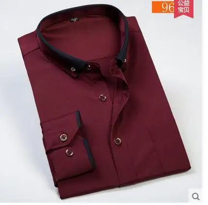 Новое поступление, осенняя рубашка мужская с принтом, с длинным рукавом, очень большая официальная рубашка, очень большая Модная рубашка в горошек, Большие Размеры M-8XL9XL - Цвет: 961
