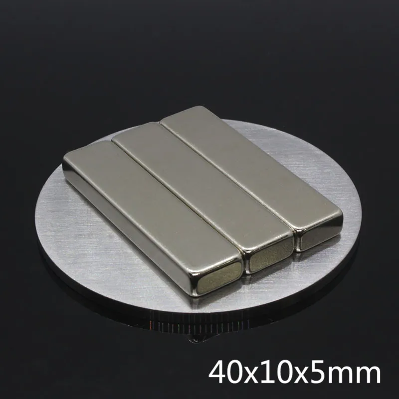 5 шт./лот F 40x10x5 мм N35 сверхмощный квадратный редкоземельный магнит NdFeB 40*10*5