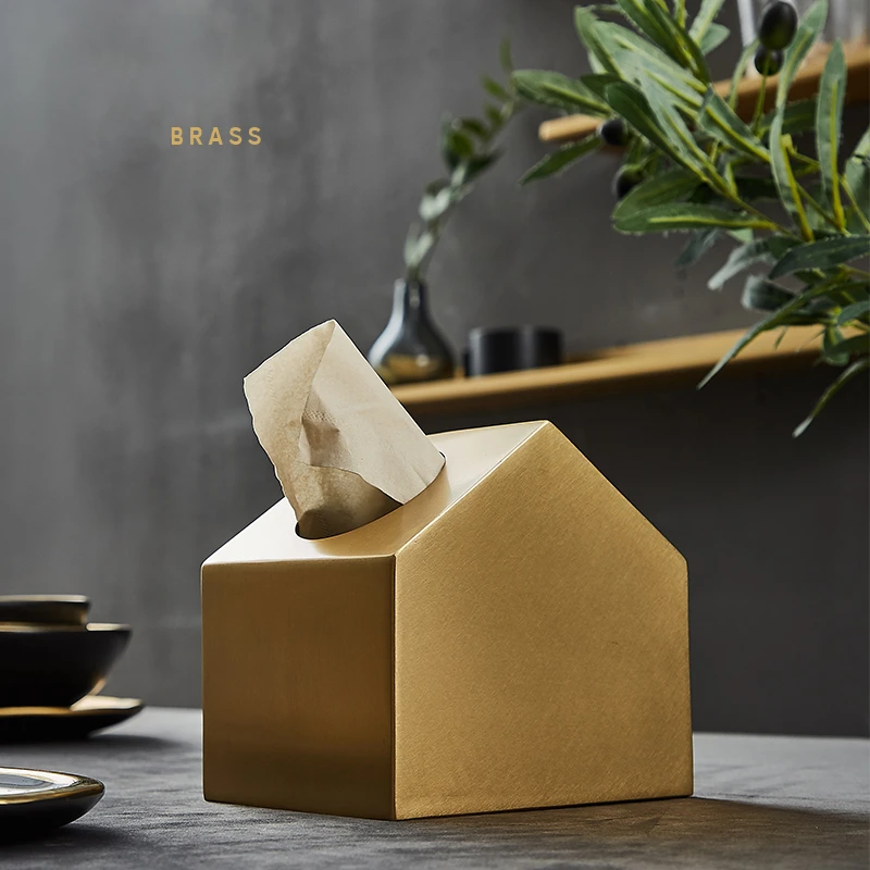 bath accessory brass brushed paper towel dispenser kitchen tissue box cover boxes for decoration holder | Дом и сад
