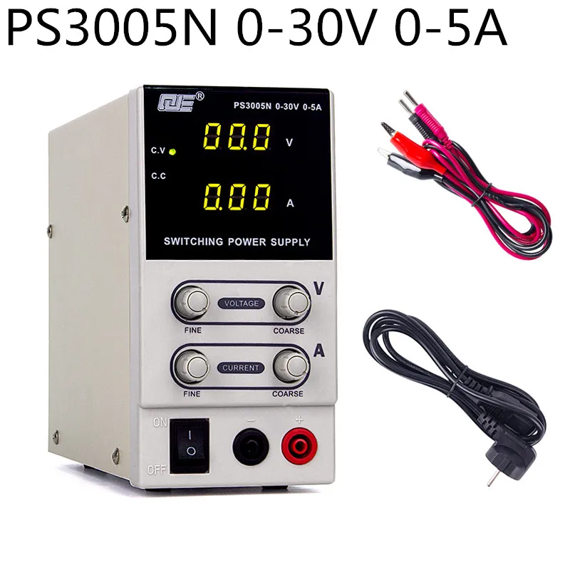 

30V 5A DC Power Supply Adjustable Digit Display Mini Laboratory Power Supply Voltage Regulator PS3005CN For Phone Repair Laptop