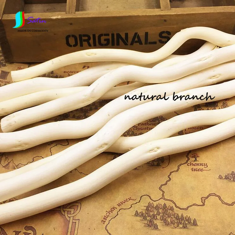 

Environmentally Friendly Home Ceiling Wall Decorate Diy Material Smooth Bent Light Yellow Wooden Branches 15pcs S0232H