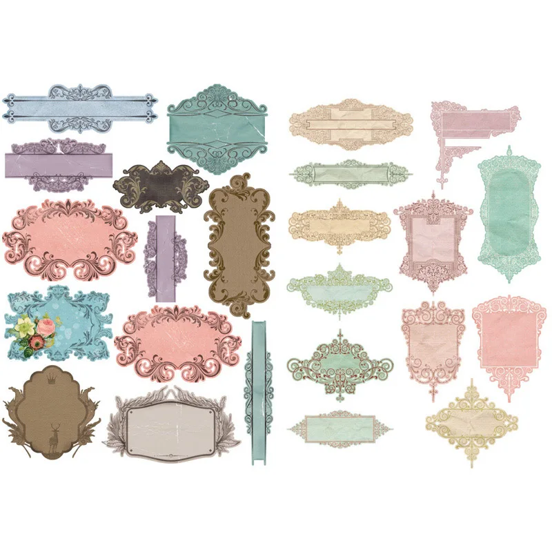 

1 PCS Vintage Pattern Label Precut Sticker Kawaii Stationery Cute Post It Sticky Notes Planner Stickers School Office Decor