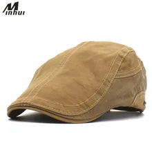 Minhui, новинка, хлопковый берет, кепка, Casquette, шапки для мужчин, повседневные, с заплатками, плоские кепки-береты, шапка