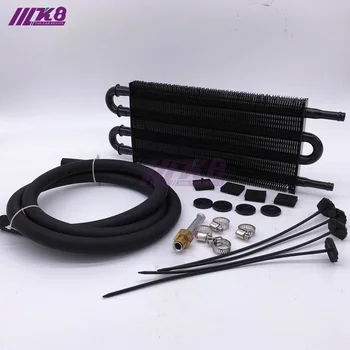

Free shipping 4 Row UNIVERSAL ALUMINUM REMOTE TRANSMISSION OIL COOLER/AUTO-MANUAL RADIATOR CONVERTER KIT