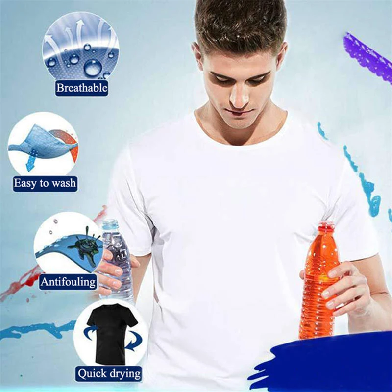 

AirTic Ice Silk Quick Dry Men T-Shirt Breathable Anti-fouling Waterproof Sports