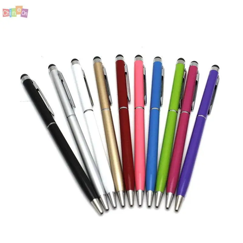 

Solid Colors Hot Ballpoint Writing Pen Touch Screen Stylus for iPhone for Galaxy for Pad for Galaxy Tablet Pcs 2Pcs