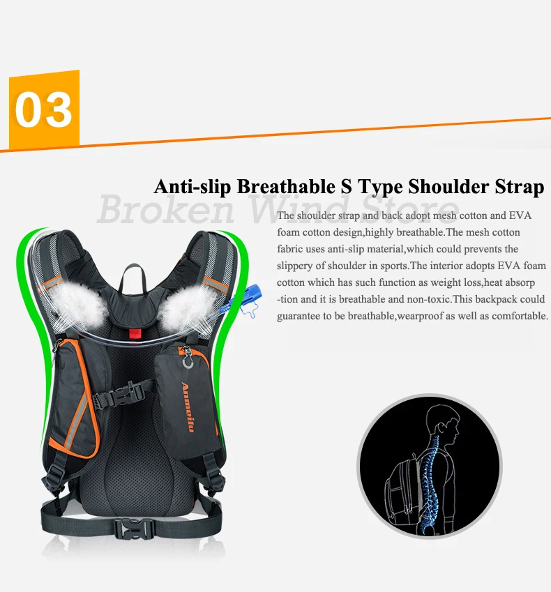 Excellent Anmeilu Ultralight Mountain Road Bike Bag 8L Reflective Bicycle Backpack Rucksack Waterproof Sport Travel Cycling Shoulders Bag 12 Excellent Anmeilu Ultralight Mountain Road Bike Bag 8L Reflective Bicycle Backpack Rucksack Waterproof Sport Travel Cycling Shoulders Bag 12