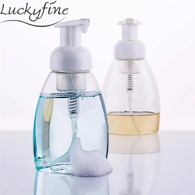 1pcs Clear Plastic 300ML Foaming Bottle Liquid Soap Whipped Mousse Points Bottling Shampoo Lotion Shower Gel Foam Pump Bottles