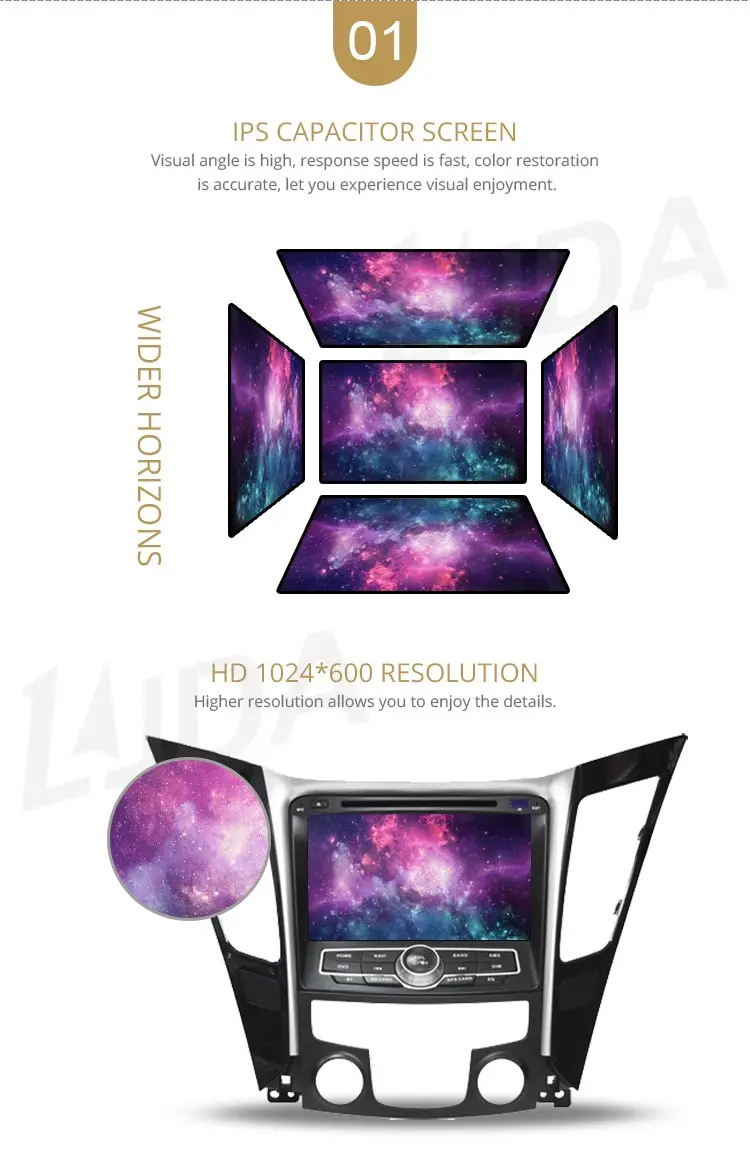 Sale LJDA Android 9.1 Car dvd player for HYUNDAI SONATA 2012 2013 2014 2Din Car Radio gps navigation stereo multimedia WIFI autoaudio 3