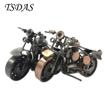 

New Handmade Bronze & Black Color Metal Motorcycle Model Toys For Kids Antique Metal Model Birthday Gift