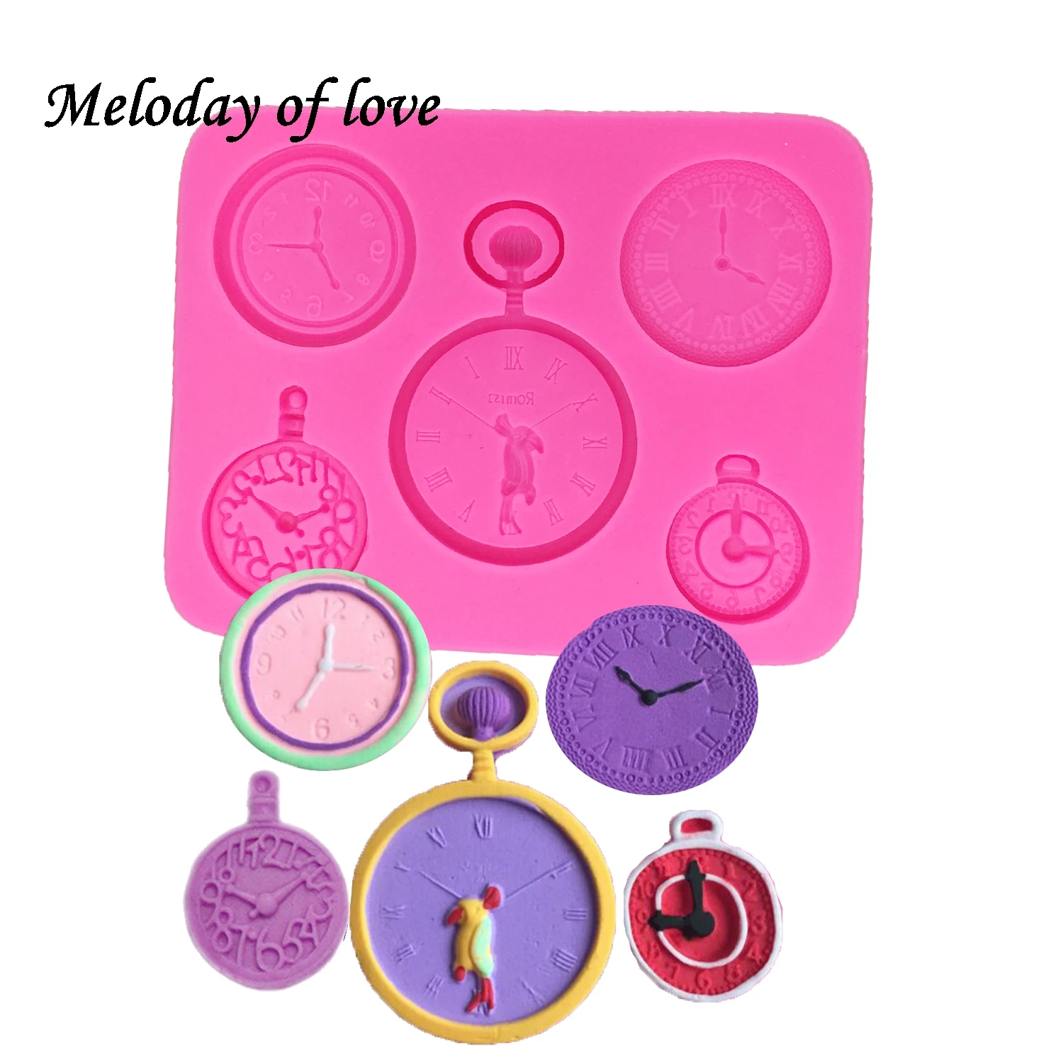 Uhren zucker kuchen silikon form schokolade handwerk gadgets dessert dekorieren werkzeuge DIY pastry Flexible backen formen T1317
