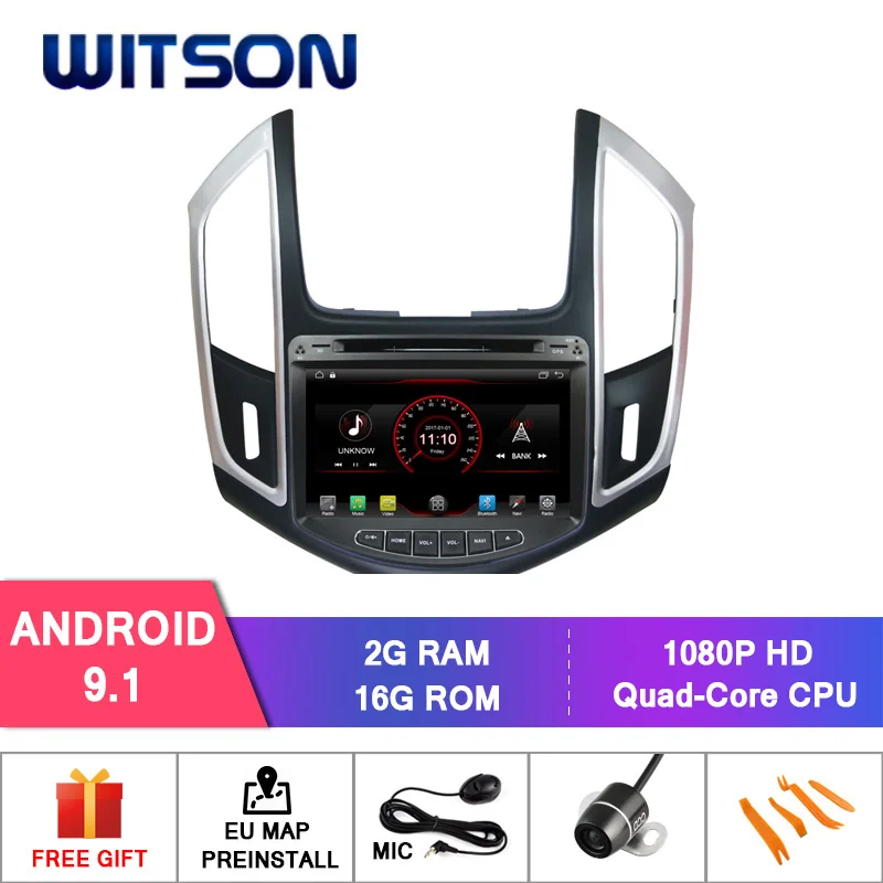 Perfect WITSON MKT Android 9.1 Car Dvd GPS For CHEVROLET CRUZE 2016 Multimedia GPS car navigation 2GB RAM+32GB ROM 0