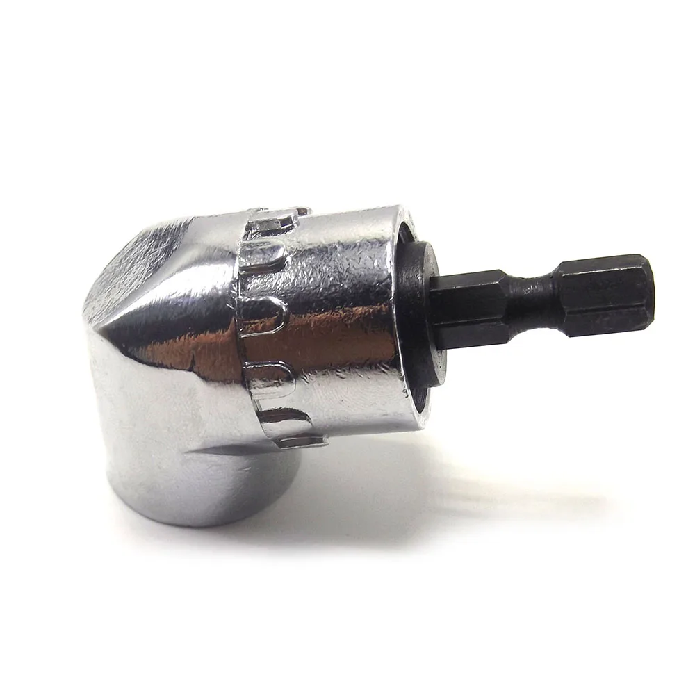 105 Degree 1/4 Inch Hex Drill Bit Socket Holder Adaptor Sleeve Angle Extension Right Driver Drilling Shank Screwdriver Magnetic