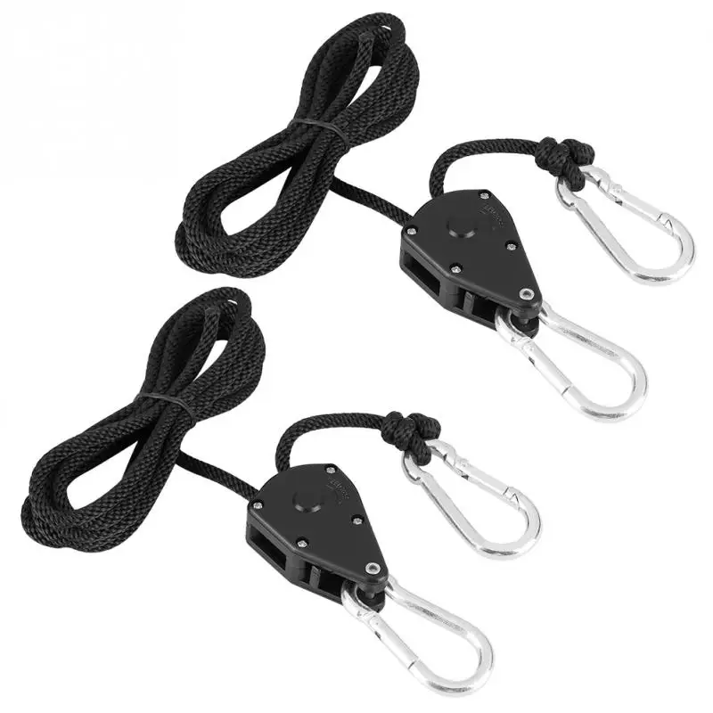 Ratchet Hanger Pulley Rope for Hanging Tent Light Hanging Hook Tent
