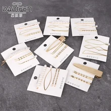 Корейский INS 3 шт. жемчужный набор геометрические женские шпильки оснастка заколка зажим для волос заколки для волос для девочек аксессуары для укладки волос