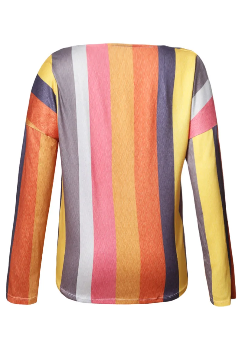 Yellowish-Multi-Striped-Tie-Front-Long-Sleeve-Top-LC251551-7-3
