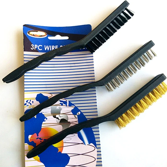 3 PCS Wire brush set Copper wire steel wire nylon Industrial
