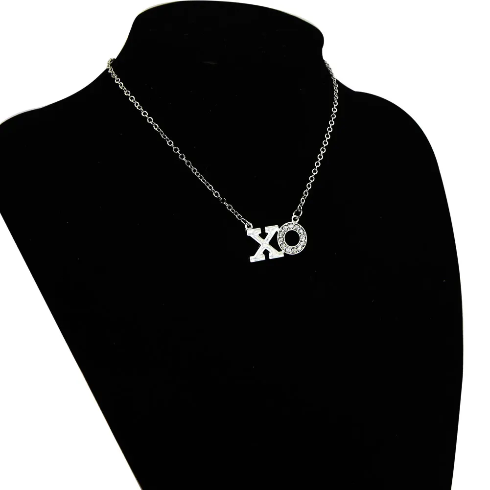 TrinketSea Мода XO письмо Кристалл Короткие подвески и ожерелья для Для женщин