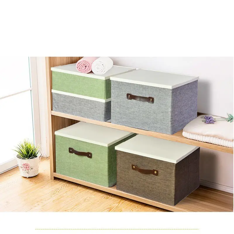 1pc Household Portable Box Organizer Storage For Clothes Book Toy Packing Makeup Underwear Foldable PP Lid High Quality|storage box for