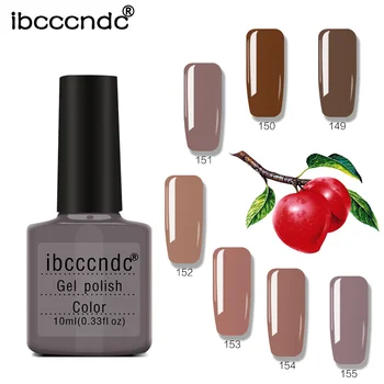 

12pcs Brown Series Colors Nail Gel Polish Soak Off UV Led Semi Permanent Gel Varnish Lacquer Base Top Coat Nail Art Manicure Set