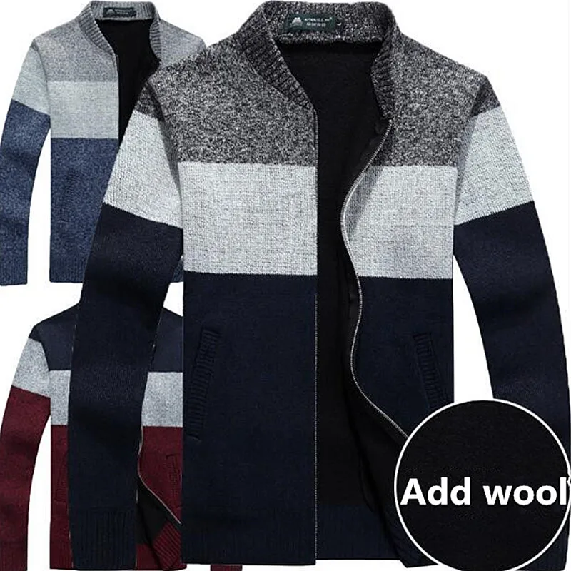

Men's Knitted Sweaters Cardigans Collar Winter Wool Sweater Fashion Cardigans Male Sweaters Coat Brand Men's Clothing08