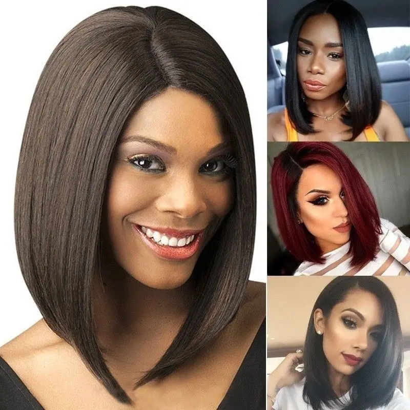 

2019 NEW POP Women's Short Straight Bobo Wig Cosplay Party Dress Bob Hair Wigs