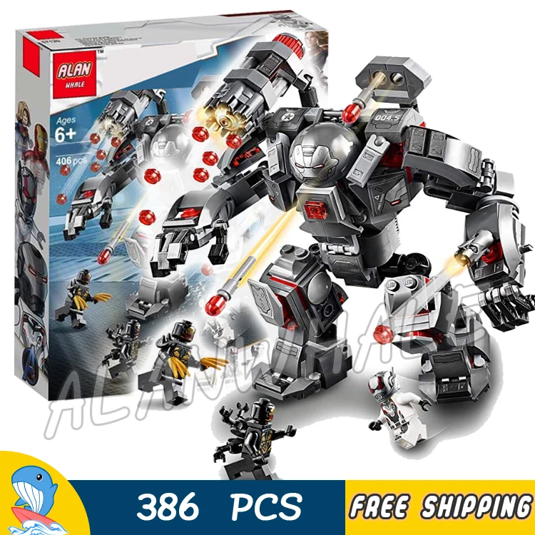 

386PCS Super Heroes War Machine Buster Mech Cannons Ant-Man 11259 Figure Building Blocks Toys Movie Compatible With LegoING
