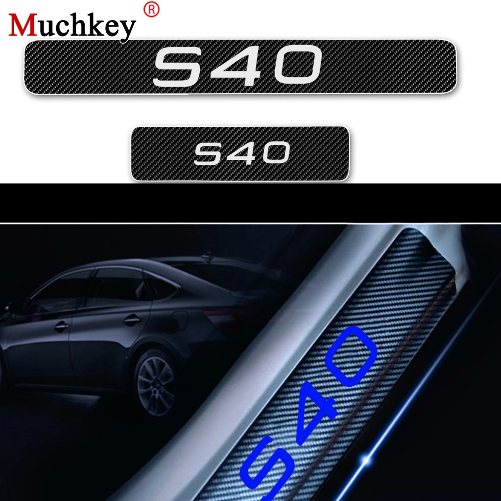 4 шт. виниловые наклейки на порог автомобиля VOLVO S40|Буксиры и подвесные подножки| |