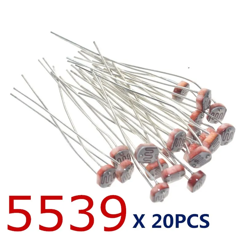 20PCS x 5539 Light Dependent Resistor LDR 5MM Photoresistor wholesale and retail Photoconductive resistance for arduino