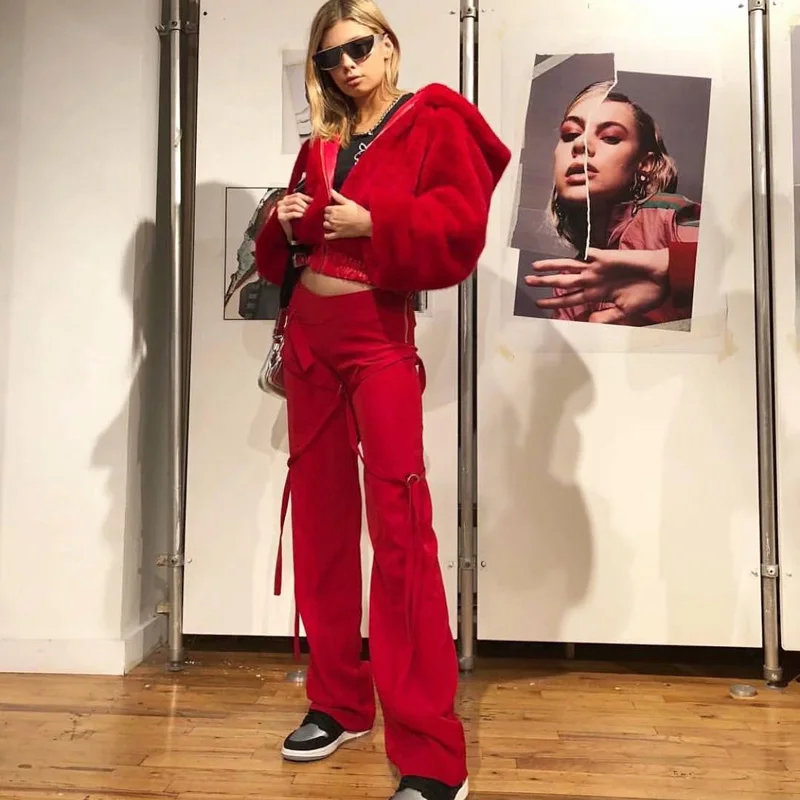 Hoodies faux fur coat manteau femme Iamgia Autumn Winter Coat women high waist red teddy jacket manteau femme hiver 2018 Hoodies faux fur coat manteau femme Iamgia Autumn Winter Coat women high waist red teddy jacket manteau femme hiver 2018