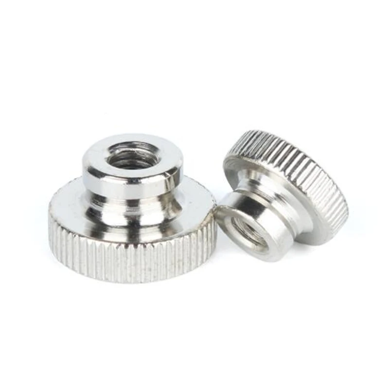 

1-10Pcs DIN466 GB806 M3 M4 M5 M6 M8 M10 Nickel plated Knurled Thumb Nut Hand Tighten Nut 3D Printers Parts Curtain Wall