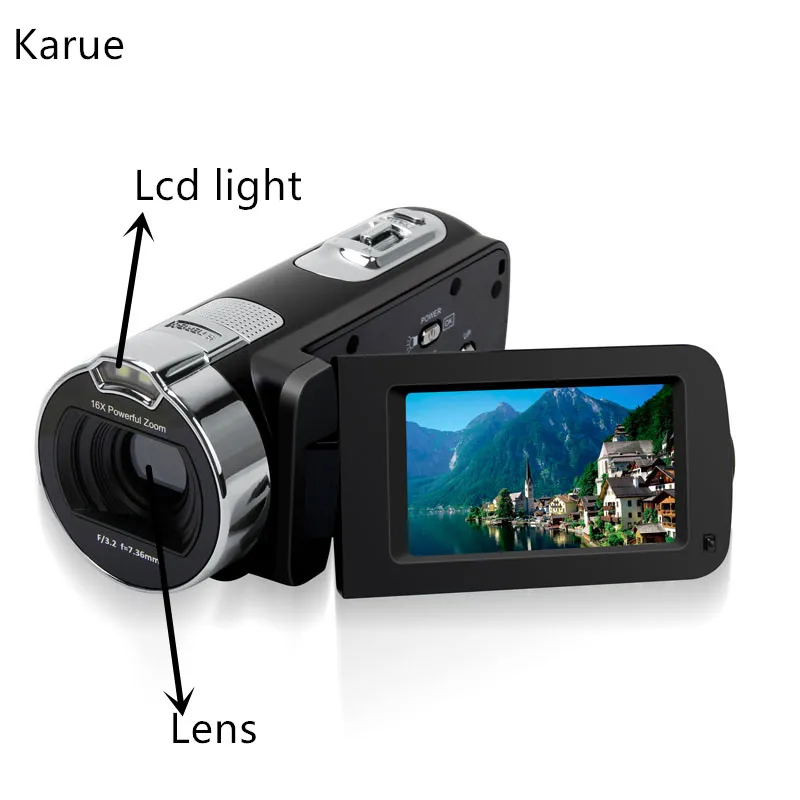 

karue 2.7" TFT LCD 16MP Digital Camera HD 720P Photo Video Camcorder 16X Zoom Anti-shake DV LED Fill Light Non-touch Cheap Camer