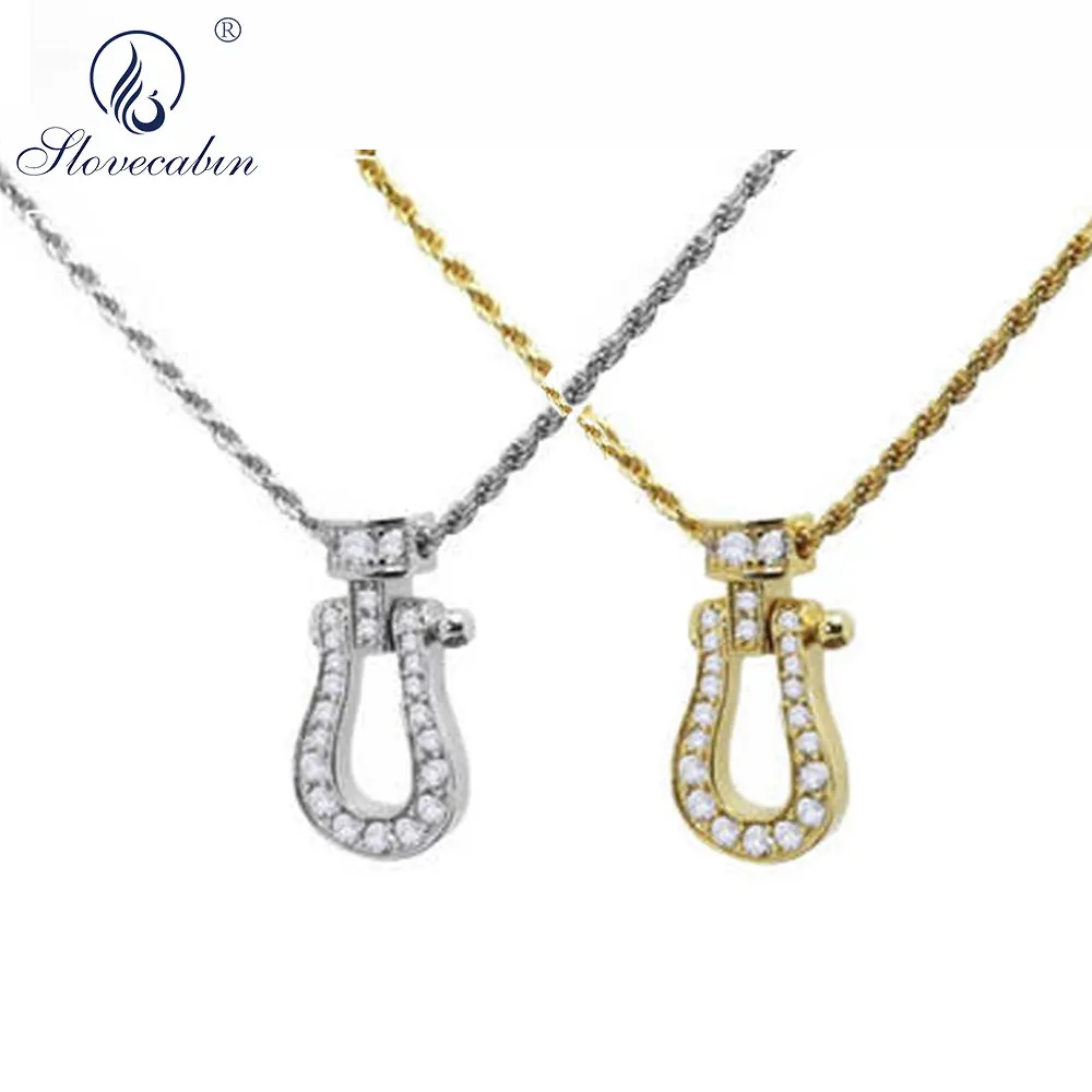 

Slovecabin Wholesale 2019 Japan Gold Long Chain Man Horseshoes Pendant 925 Sterling Silver Handmade Woven Necklace Jewelry