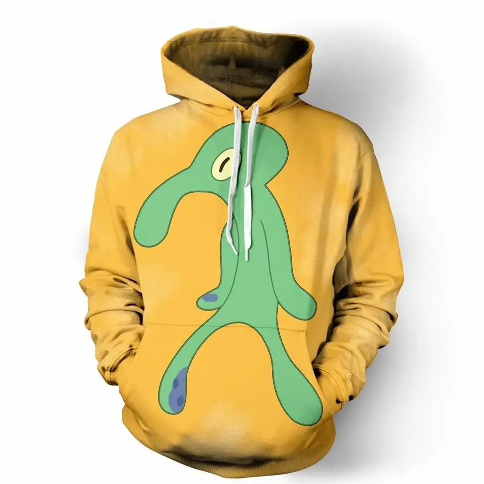 Bold Brash Squidward мужские толстовки 2018 Весна Осень 3D с капюшоном Повседневная