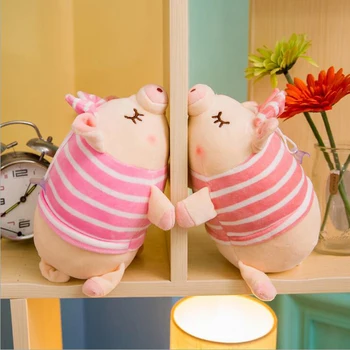 

22cm Lovely Small Pink Pig Short Plush Toy Down Cotton Plush Doll Pillow Best Gifts For Girl