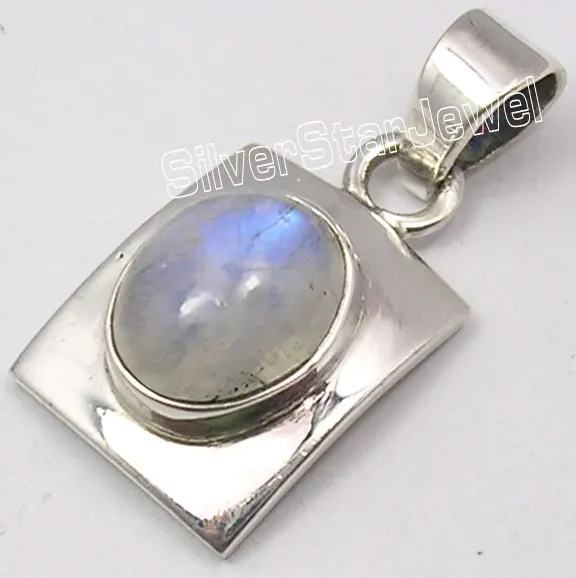 

Muiltiple Choices Chanti International Silver RAINBOW MOONSTONE MODERNISTIC Pendant 2.7 CM UNISEX JEWELRY VARIATION